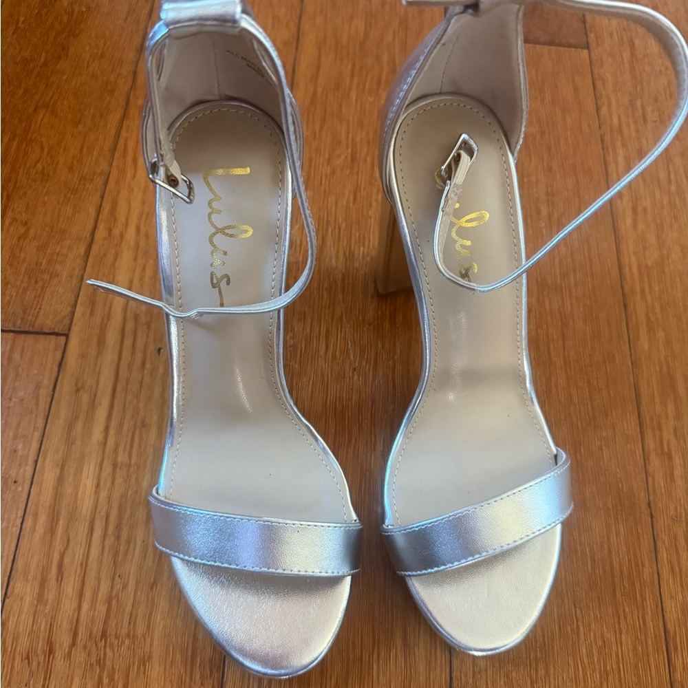 Lulu's Shimmering Silver Heels